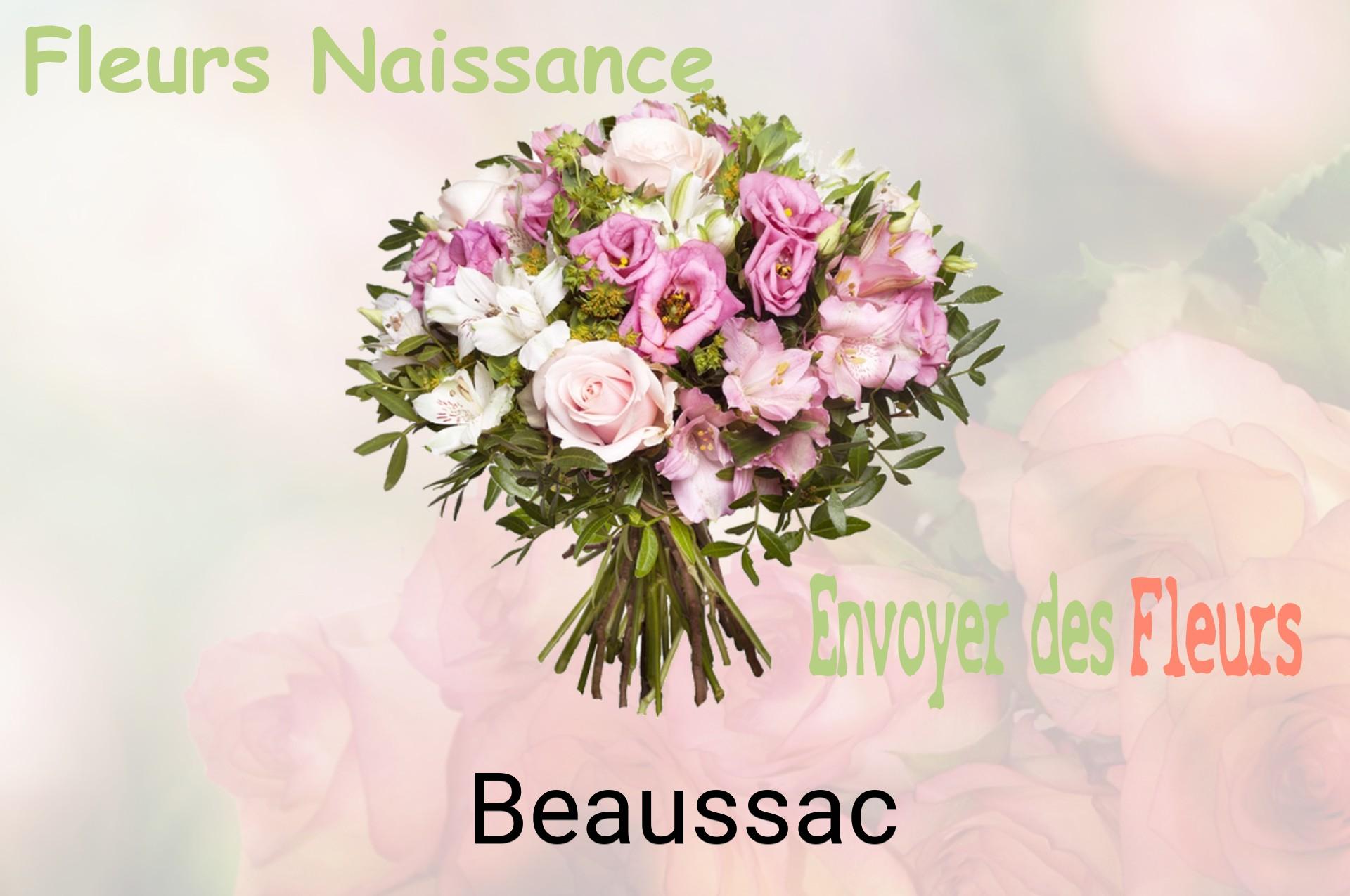 Bouquet de fleurs de naissance livré à Beaussac